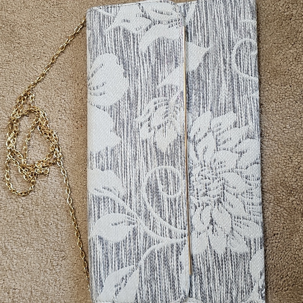 Grey Floral Bag